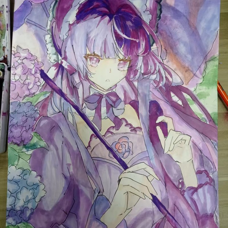 动漫水彩作品