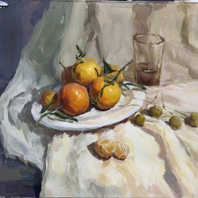 色彩静物作品