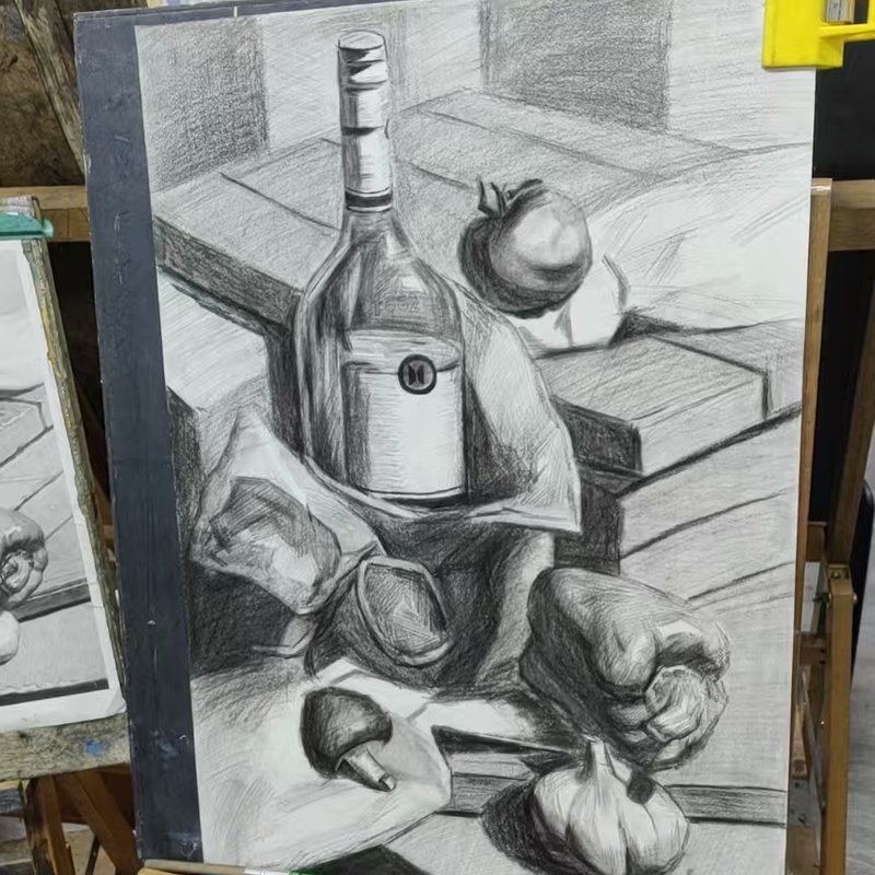 素描静物作品