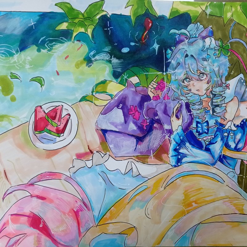 动漫水彩作品